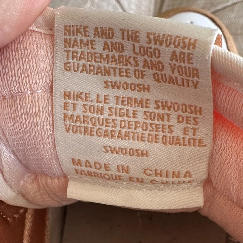 Nike Women's Tan and White High-Top Sneakers